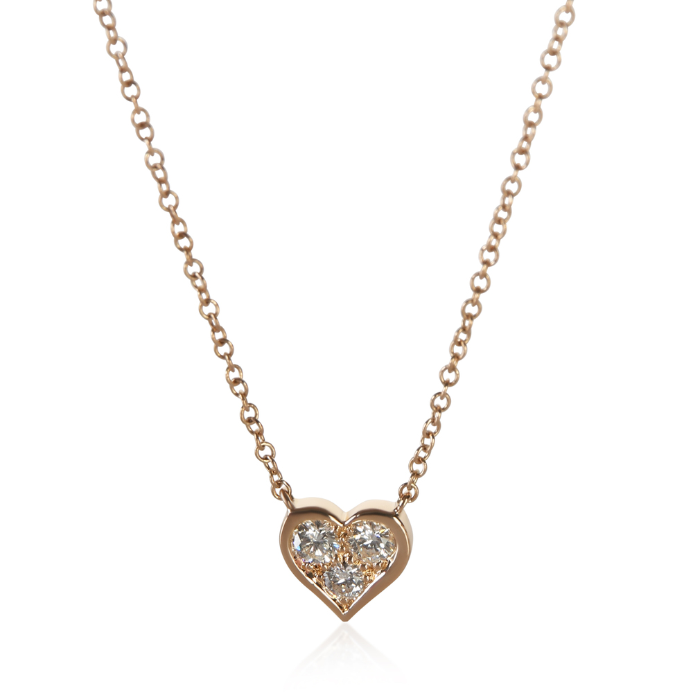 Tiffany & Co. Rose Gold Diamond Heart Pendant